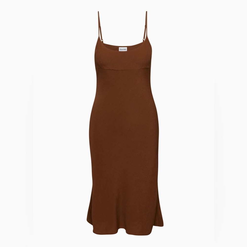 Maude Midi Dress - Aritzia / Sunday Best - Brown - Size XS - Wedding Guest